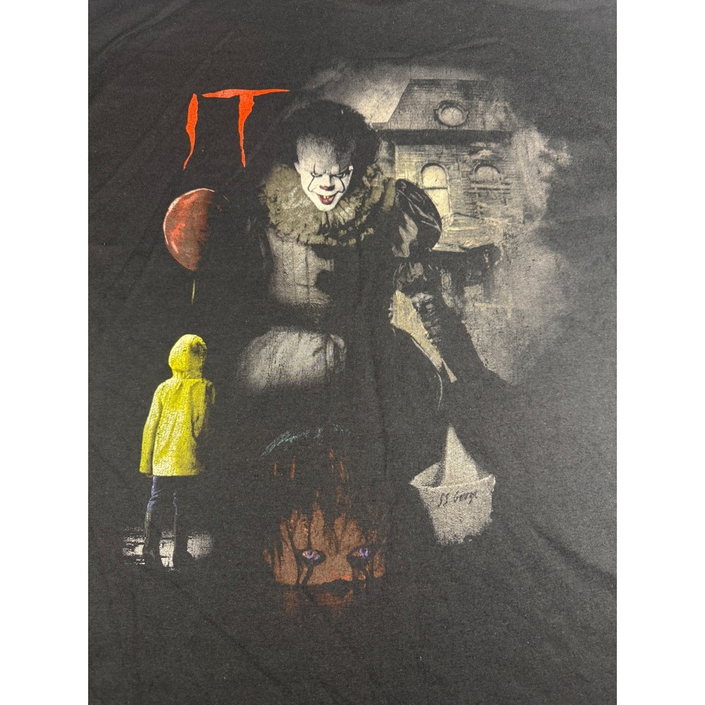 CVLA IT Pennywise Horror Movie Graphic T-Shirt Black XXL Stephen King